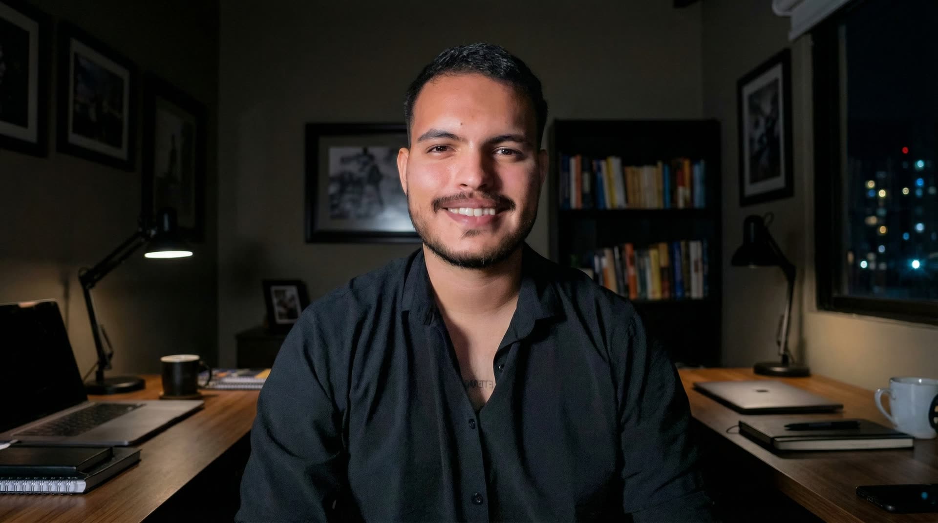 Varnei Vargas grabando contenido